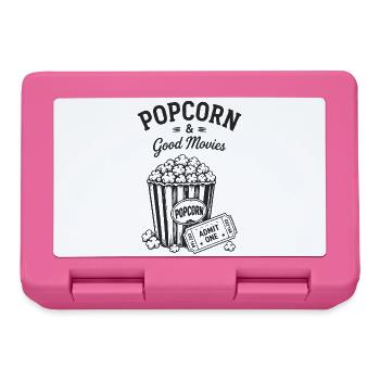 Popcorn and Good Movies Kino Film Ticket - Brotdose - Pink - Vorne