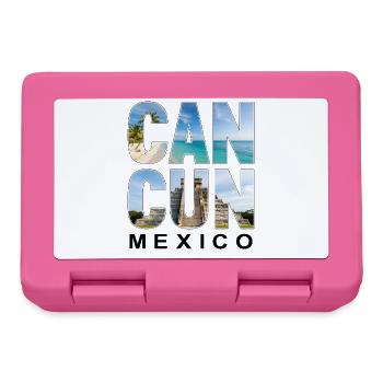 Cancun, Mexique - Boîte à goûter - rose - Devant