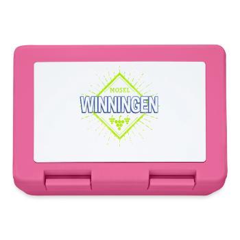 Winningen an der Mosel Retro Weintrauben Souvenir - Brotdose - Pink - Vorne