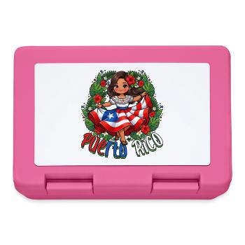 Fille portoricaine Mignonne Kawaii - Boîte à goûter - rose - Devant