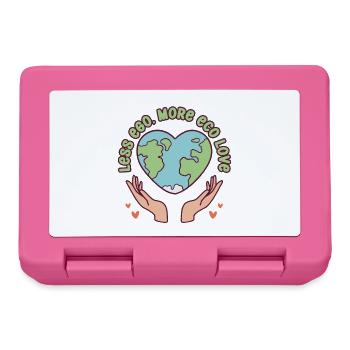 Écologiste Écologie Moins Ego Plus Amour Éco - Boîte à goûter - rose - Devant