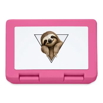 Paresseux dans le dessin triangulaire - Boîte à goûter - rose - Devant