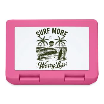 Surfez plus, inquiétez-vous, moins de vagues de vacances d’été - Boîte à goûter - rose - Devant