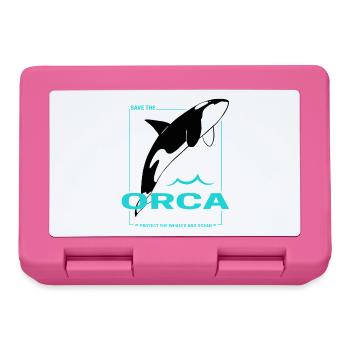 Orca Schützt die Wale und Meer Killerwal Design - Brotdose - Pink - Vorne