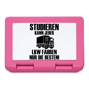 Studieren kann jeder LKW fahren nur die besten  - Brotdose - Pink - Vorne