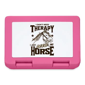 Horse Therapy Humor - Lunchbox - pink - Front