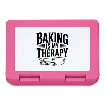 La pâtisserie est ma thérapie - Boîte à goûter - rose - Devant