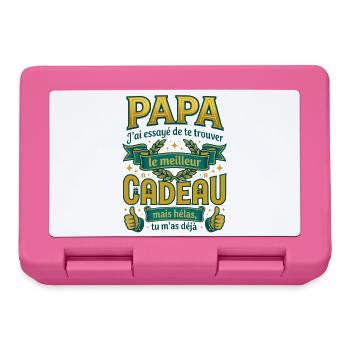 Papa Meilleur Cadeau C'est Moi Humour - Boîte à goûter - rose - Devant