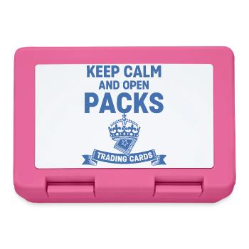 Keep Calm And Open Packs Trading Cards Collector - Lunchbox - pink - Front