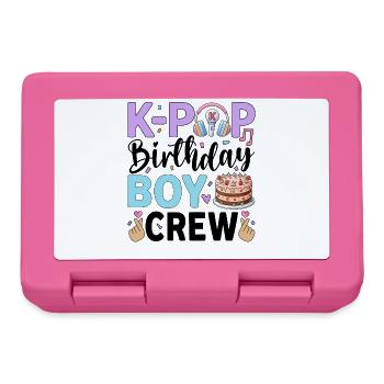 K-Pop Birthday Boy Crew - Lunchbox - pink - Front