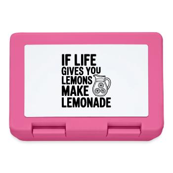 Wenn das Leben dir Zitronen gibt, mach Limonade - Brotdose - Pink - Vorne