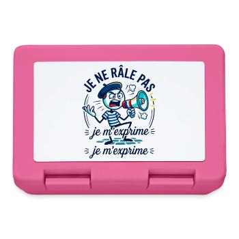 Je Ne Râle Pas Je M'exprime Mégaphone - Boîte à goûter - rose - Devant