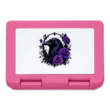 Corbeau nocturne avec des roses violettes - Boîte à goûter - rose - Devant