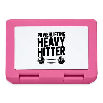 Powerlifting schwerer Schlagmann - Brotdose - Pink - Vorne