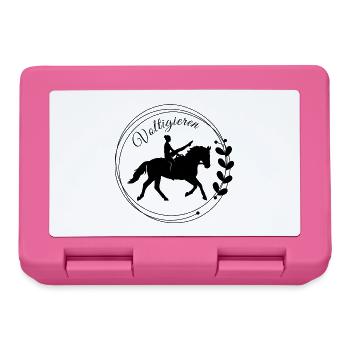 Voltigieren Mühle: Volti Pferdesport Pflichtübung - Brotdose - Pink - Vorne