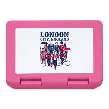 People Of London City England United Kingdom - Brotdose - Pink - Vorne