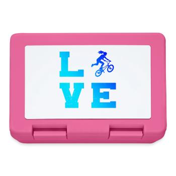 Dirt Jump Geschenkidee für eine Freestyle-Fahrerin - Brotdose - Pink - Vorne