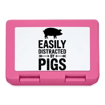Pig Sayings Pig Funny Pigs Gift - Lunchbox - pink - Front