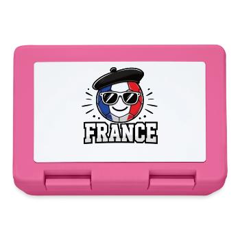 Soccer Ball with France Flag Funny Ball - Lunchbox - pink - Front
