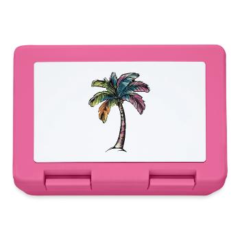 Plage de Palm Tree - Boîte à goûter - rose - Devant