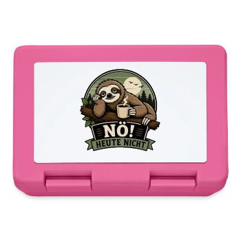NÖ Heute Nicht faultier Kaffee - Brotdose - Pink - Vorne