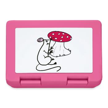 Mouse Toadstool Mushrooms - Lunchbox - pink - Front