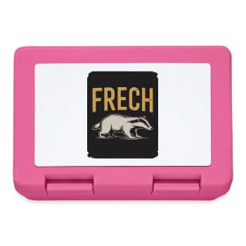  Frech Lustiger Dachs Spruch Frecher Dachs Tier - Brotdose - Pink - Vorne