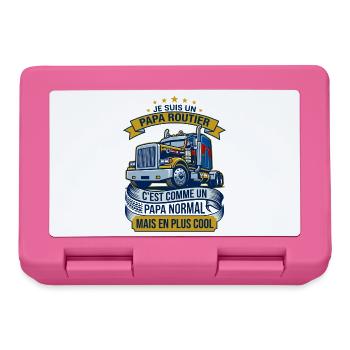 Papa Routier Camionneur Humour - Boîte à goûter - rose - Devant