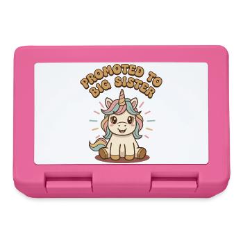 Gender Reveal Promoted To Big Sister Baby Shower - Lunchbox - pink - Front