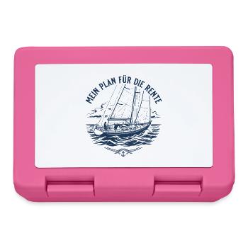 Segeln Plan für die Rente Kapitän - Brotdose - Pink - Vorne