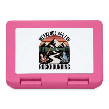 Les week-ends sont dédiés à la géologie de la recherche de roches - Boîte à goûter - rose - Devant
