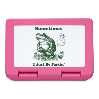 Frog Humor: I Be Fartin' - Lunchbox - pink - Front