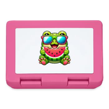 Grenouille Crapaud Mignon, Melon Fruit d’Été, Dessin Animé - Boîte à goûter - rose - Devant