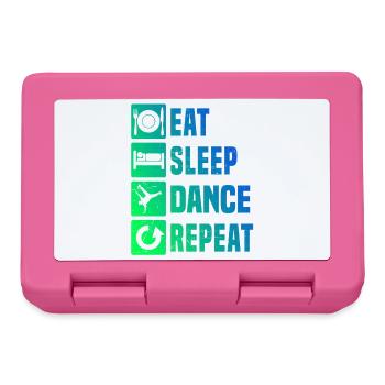 Geschenkidee für einen Breakdancer mit Streetdance - Brotdose - Pink - Vorne