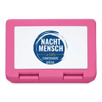 Nachtmensch – Zu 100% funktioniere später - Brotdose - Pink - Vorne
