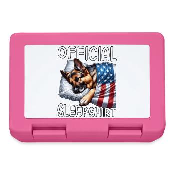 Deutscher Schäferhund US Schlafshirt - Brotdose - Pink - Vorne