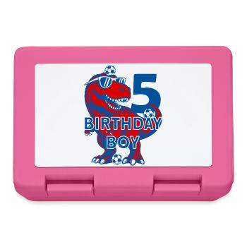 5 JAHRE BIRTHDAY BOY FUßBALL 5. GEBURTSTAG - Brotdose - Pink - Vorne