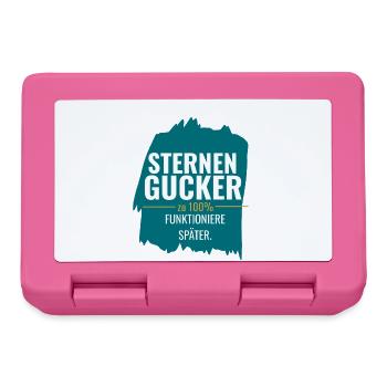 Sternengucker – Zu 100% funktioniere später - Brotdose - Pink - Vorne
