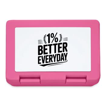 1% Better Everyday - Lunchbox - pink - Front