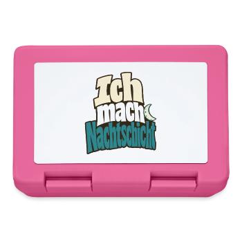 Ich mach Nachtschicht Krankenpfleger Humor - Lunchbox - pink - Front