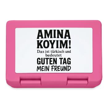 Lustige türkische Sprüche Türkei Türkiye türkisch - Brotdose - Pink - Vorne