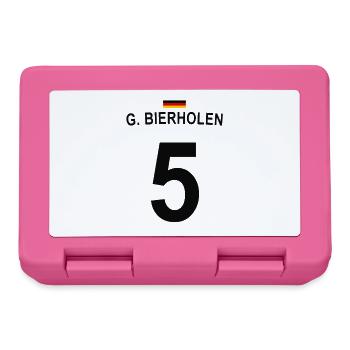 G Bierholen Lustiges Fußball Fan Shirt - Brotdose - Pink - Vorne