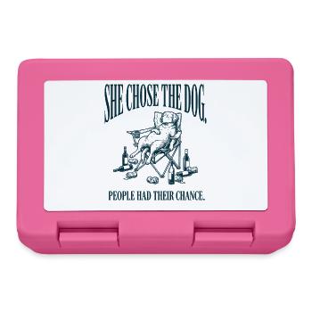 Maman drôle, elle a choisi le chien - Boîte à goûter - rose - Devant