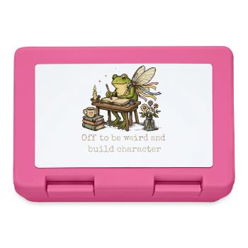 Grenouille Fée Cottagecore Écrivain Cadeau - Boîte à goûter - rose - Devant