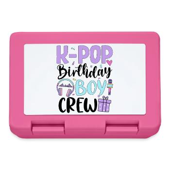 K Pop Birthday Boy Crew - Lunchbox - pink - Front