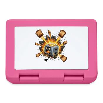 Wütender Toaster Brot-Explosion - Brotdose - Pink - Vorne