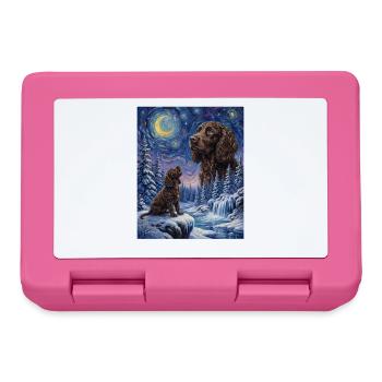 Hurlant au chien de la Lune American Water Spaniel - Boîte à goûter - rose - Devant