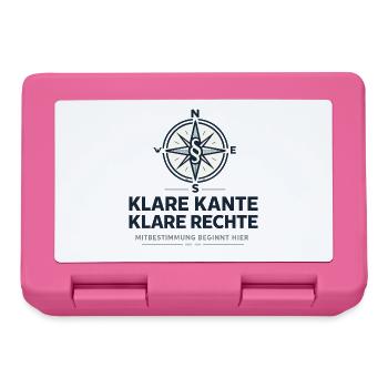 Klare Kante klare Rechte Mitbestimmung - Brotdose - Pink - Vorne