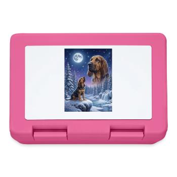 Hurlant vers la Lune Mème Chien Sanglier - Boîte à goûter - rose - Devant