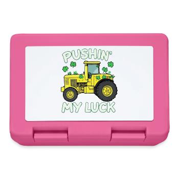 Pushin' My Luck Traktor St Patricks Day - Brotdose - Pink - Vorne